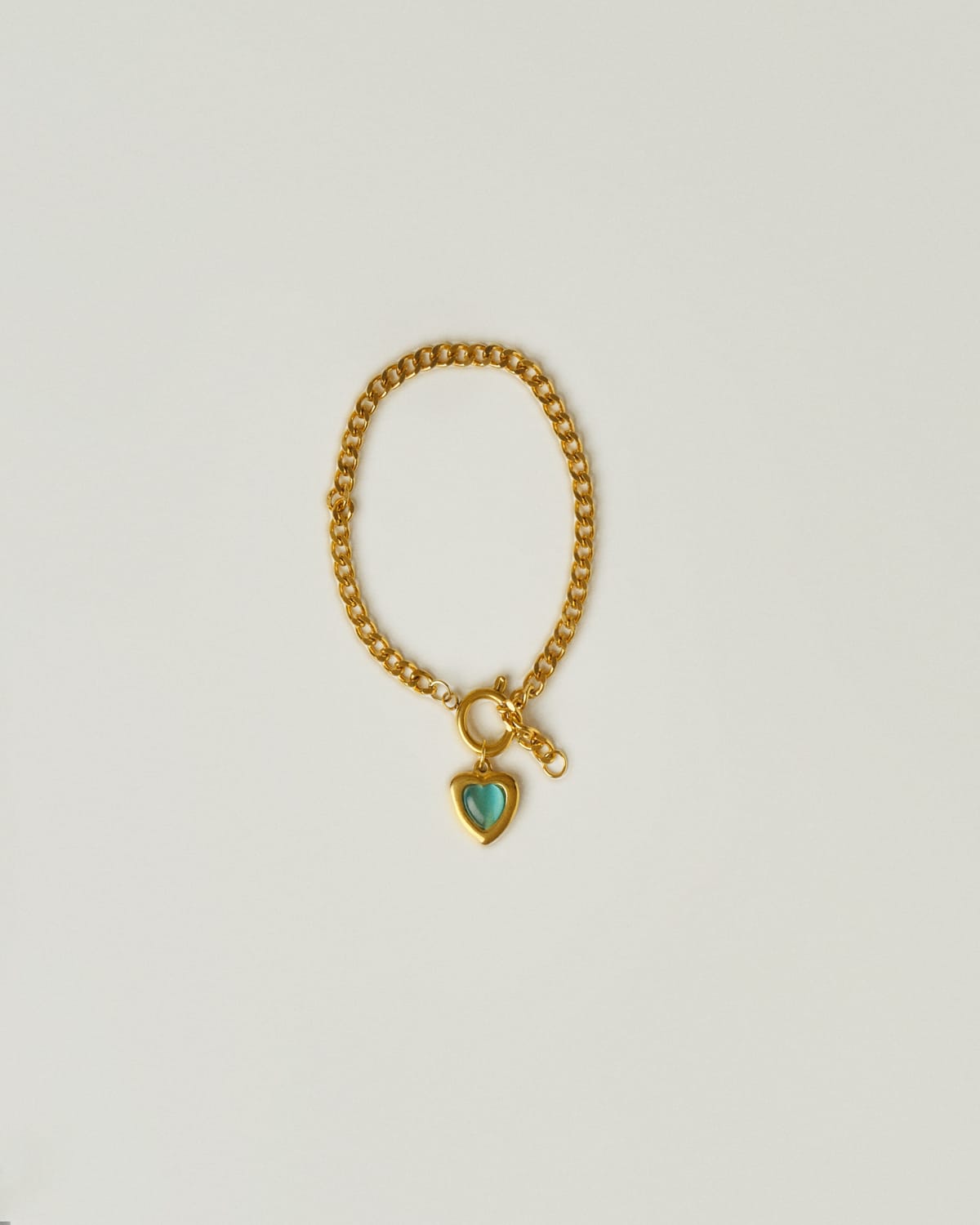 Yeşil Kalp Charm Bileklik